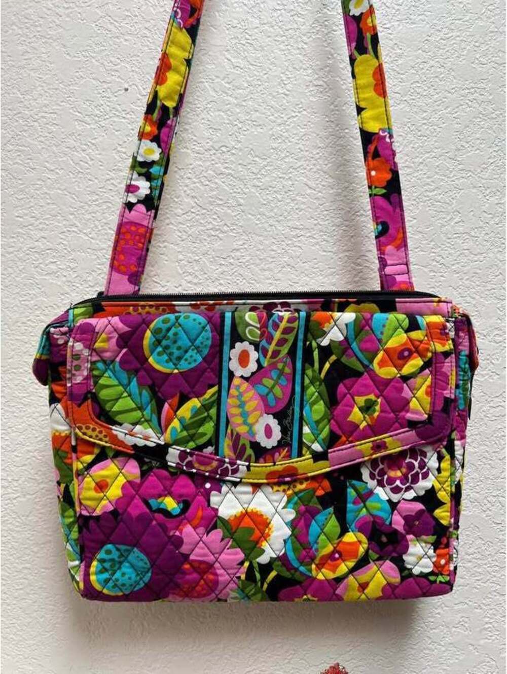 NEW! Vera Bradley Handbag Tablet Hipster Va Va Bloom Floral Crossbody Quilted